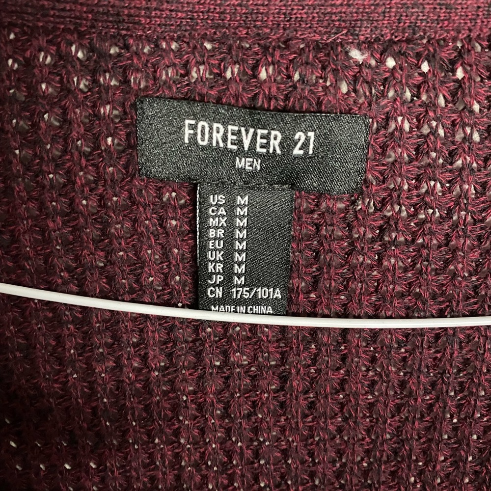 Forever 21 maroon cardigan